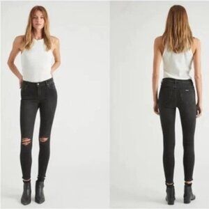 ROLLA’S Westcoast Skinny Jeans Washed Black Women’s Size 27 Distressed Ankle